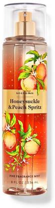 BATH & BODY WORKS HONEYSUCKLE & PEACH SPRITZ Body Mist  -  For Men & Women