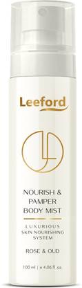 Leeford Nourish & Pamper Body Mist/Deodorant Body Spray with Rose & Oud Fragrance Body Mist  -  For Men & Women