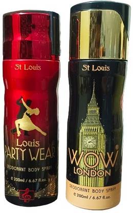 ROSIL LOUIS PARTY WEAR AND WOW LONDON DEODORANT COMBO Body Spray  -  For Men & Women