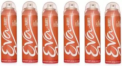EVA EVASweet Deodorant Spray for Women 125ML Each (Pack of 6) Deodorant Spray  -  For Women