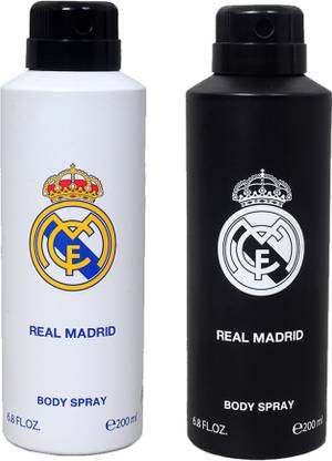 Real Madrid Black and White Body Spray  -  For Men