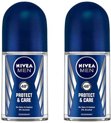 NIVEA Protect and Care Pk2 Deodorant Roll-on  -  For Men