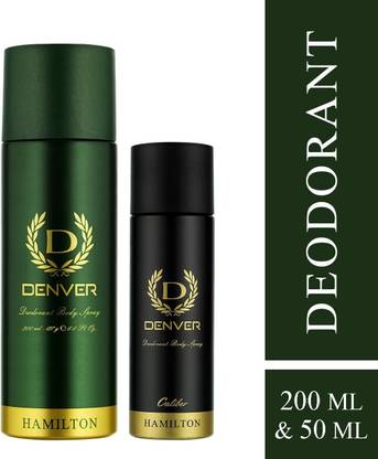 DENVER Hamilton Deo 200 Ml & Caliber Nano 50 ml Deodorant Spray  -  For Men