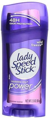 LADY SPEED STICK Deodorant, Invisible Dry, Wild Freesia 2.3oz Deodorant Stick  -  For Women