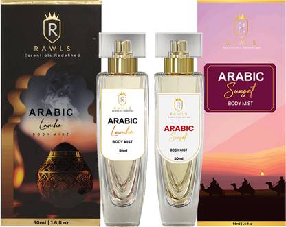RAWLS Arabic Sunset & Lamhe Mist Duo | Unisex & Long Lasting Fragrance Body Mist  -  For Men & Women