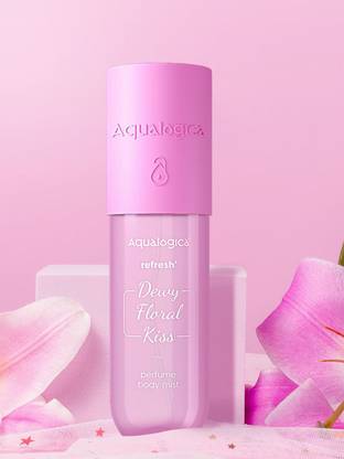 Aqualogica Refresh+ Dewy Floral Kiss Perfume Body Mist with Zemea & Hyaluronic Acid Body Mist  -  For Women