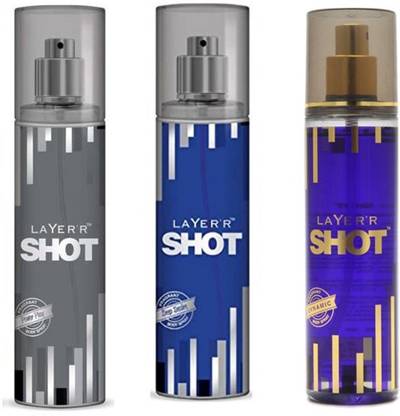 LAYER'R SHOT DYNAMIC FRAGRANT BODY SPRAY + SHOT DEEP DE... Deodorant Spray  -  For Men