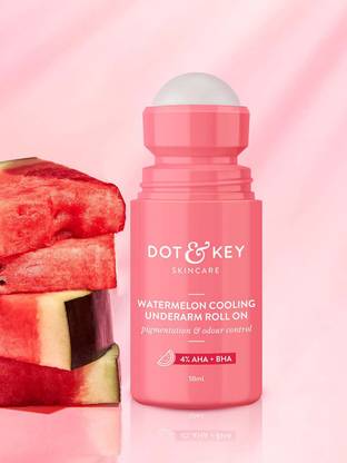 Dot & Key Watermelon Cooling Underarm Roll On,Odour & Sweat Controls ,Smooths Skin Deodorant Roll-on  -  For Men & Women