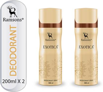 RAMSONS EXOTICA. PACK OF 2 Deodorant Spray  -  For Men & Women