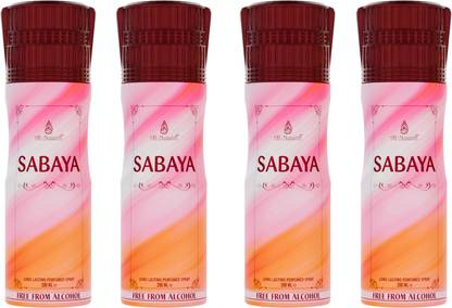 Al-Nuaim Sabaya |Alcohol Free |Deodorant |Long Lasting Perfumed Spray 200ml Each Body Spray  -  For Women