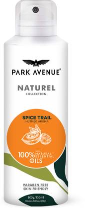 PARK AVENUE Spice Trail|Organic Premium Perfumes| Contains 100% Natural Essential Oils Deodorant Spray  -  For Men