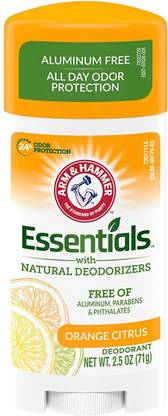 ARM & HAMMER Essential Orange Citrus Deodorant 2.5oz Deodorant Stick  -  For Men & Women