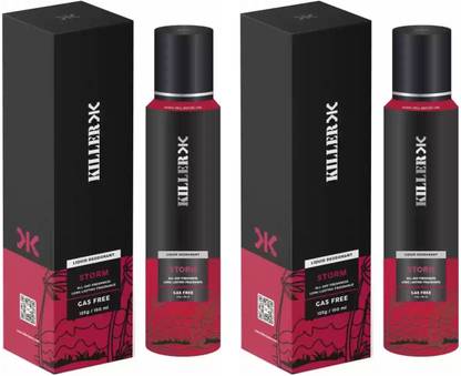 KILLER Storm (150ml Each) Deodorant Spray  -  For Men & Women