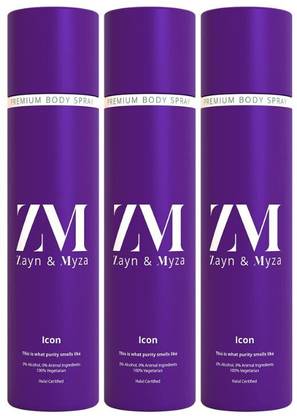 ZM Zayn & Myza Icon No Alcohol Body Spray Deodorant Spray  -  For Men