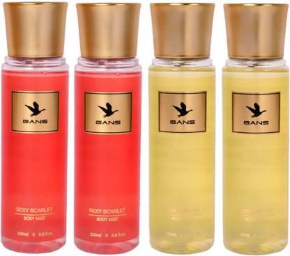 GANS 2 Sexy Scarlet+2 First Desire Body Mist 200ml Body Mist  -  For Women