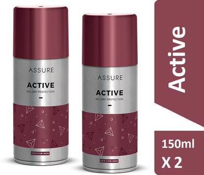 ASSURE Active (All Day Protection) For Long Lasting Freshness Deodorant Spray  -  For Men