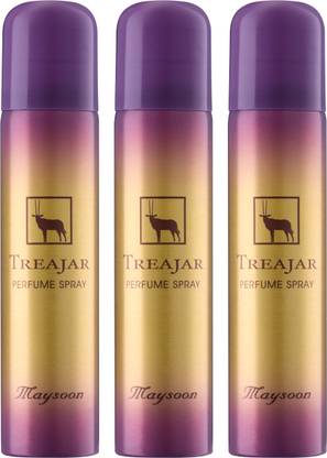 Treajar Maysoon | Long-Lasting Fragrance | 75ml each | Deodorant Spray  -  For Men & Women