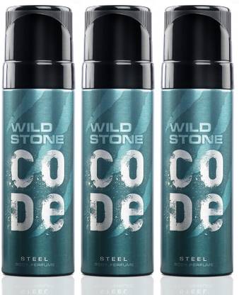 Wild Stone Code Steel Body Perfume Combo (120 ml each) Deodorant Spray  -  For Men