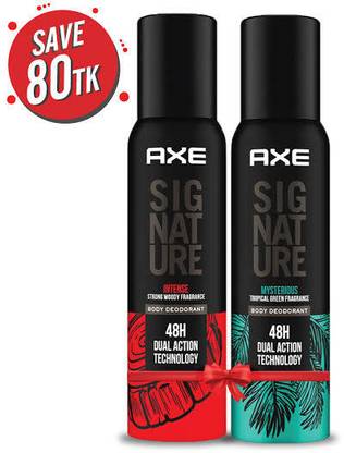 AXE Signature Intense + Mysterious Body Deodorant 2 x 122ml Body Spray  -  For Men