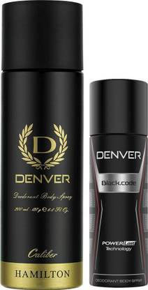 DENVER Caliber & Black Code Nano Deodorant Spray  -  For Men