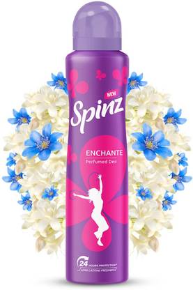 Spinz Enchante Perfumed Deo, 24 Hours Long Lasting Freshness Deodorant Spray  -  For Women