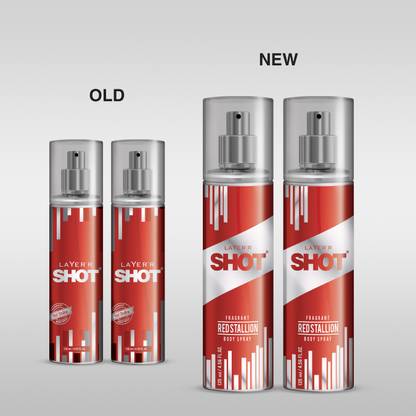 LAYER'R Shot Red Stallion Lasting Body Spray  -  For Men