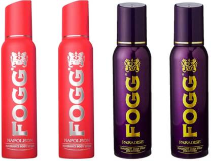 FOGG Napoleon Body Spary 120ML 2 Pcs & Paradise 120ML 2 Pcs Perfume Body Spray  -  For Men & Women