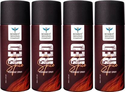 BOMBAY SHAVING COMPANY Red Spice 150ml x 4 Combo | Deodorant Spray  -  For Men