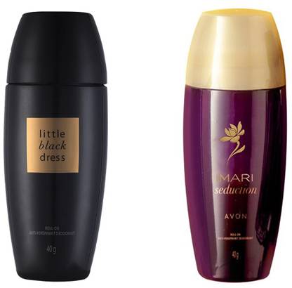 AVON Little Black Dress Rollon Deodorant & Imari Seduction Roll On (40ML Each) Deodorant Roll-on  -  For Women