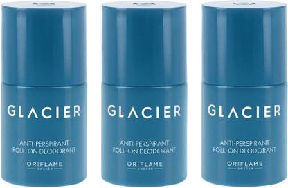 Oriflame GLACIER ANTI PERSPIRANT ROLL ON DEODORANT (3*50ml) Deodorant Roll-on  -  For Men