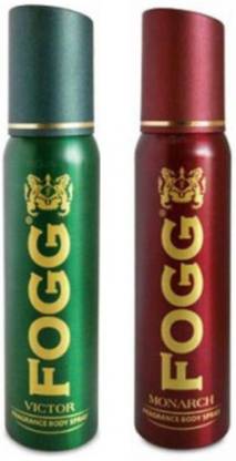 FOGG Victor 120 ML + Monarch 120 ML ( 120 ml, Pack of 2 ) Deodorant Spray  -  For Men & Women
