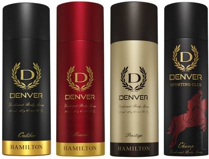 DENVER Caliber,Honour, Prestige & Champ Body Spray - For Men