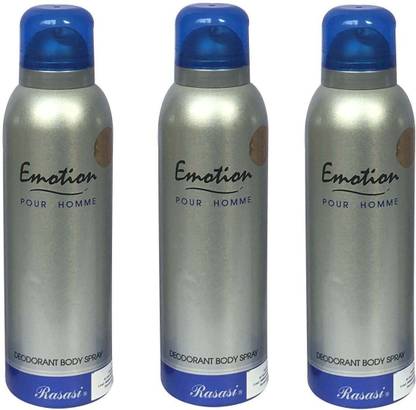 RASASI EMOTION POUR HOMME (PACK OF 3) Body Spray  -  For Men