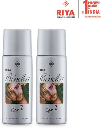 RIYA Bindas Grey Deodorant Long Lasting Fragrance 150 ML Each Deodorant Spray  -  For Men