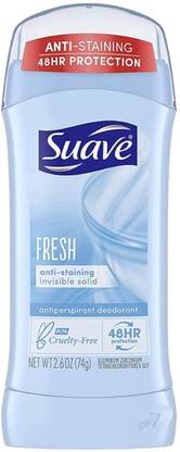 Suave Anti-Perspirant & Deodorant, Invisible Solid, Fresh Deodorant Roll-on  -  For Men & Women