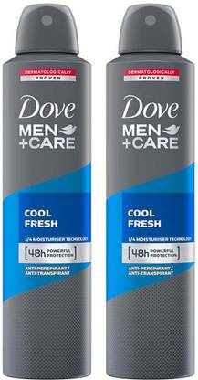 DOVE Men+Care Cool Fresh Dry Spray Antiperspirant Deodorant (Pack of 2) Deodorant Spray  -  For Men
