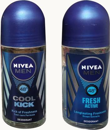 NIVEA new 1 COOL KICK 1 FRESH ACTIVE Deodorant Roll-on  -  For Men