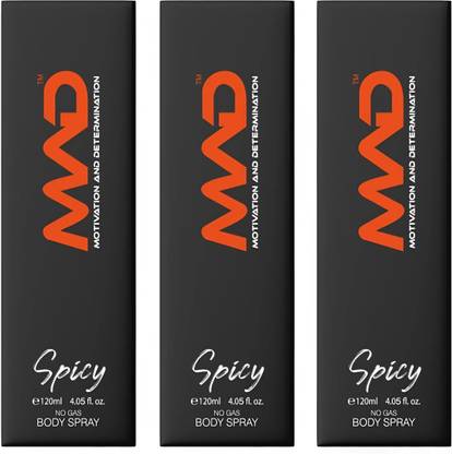 mad No Gas Deodarant (Spicy) Long Lasting Fragrance Deo No Gas Deo Everyday Use Deodorant Spray  -  For Men & Women
