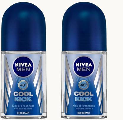 NIVEA new Men Cool Kick Deodorant Roll-On 50ML Each (Pack of 2) Deodorant Roll-on  -  For Men