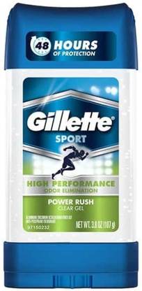 Gillette POWER RUSH CLEAR GEL DEO STICK Deodorant Gel  -  For Men