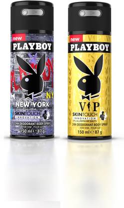 PLAYBOY Newyork + Vip Deodorant Spray - For Men