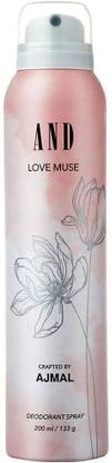 AND Love Muse Deodorant 200ML Long-lasting Crafted by Ajmal Deodorant Spray  -  For Women