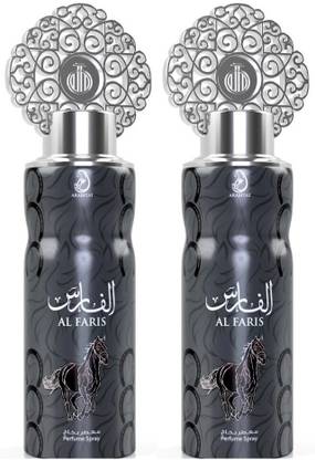 ARABIYAT Al Faris Pack of 2 Deodorant Spray  -  For Men & Women