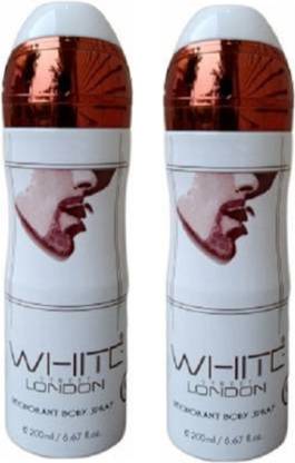 St. Louis White London Deodorant Body Spray 200ML Each (Pack of 2) Deodorant Spray  -  For Men & Women