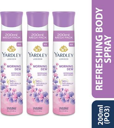 Yardley London Morning Dew Refreshing Body Spray 200ml Deodorant Spray  -  For Women
