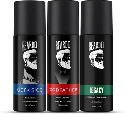BEARDO Long Lasting Deo Sprays Combo for Men | Godfather, Darkside & Legacy Jack Deodorant Spray  -  For Men