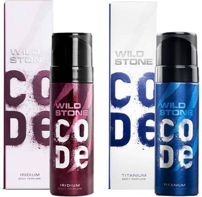 Wild Stone CODE Titanium & Iridium No Gas Deodorant for Men (150 ml each), Body Perfume Combo Deodorant Spray  -  For Men