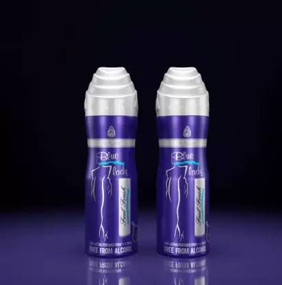 Al Nuaim Blue Lady Alcohol Free Deodorant Body Spray(Pack_of_2) Body Spray  -  For Women