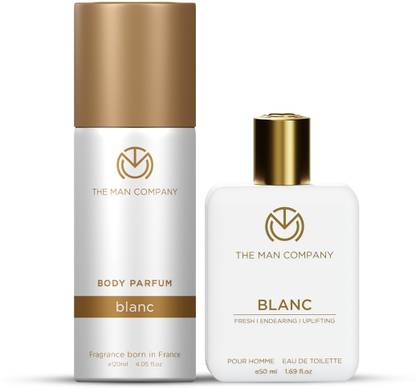 THE MAN COMPANY Blanc EDT 50ml & Body 120ml Perfumes for Men Combo Deodorant Spray  -  For Men