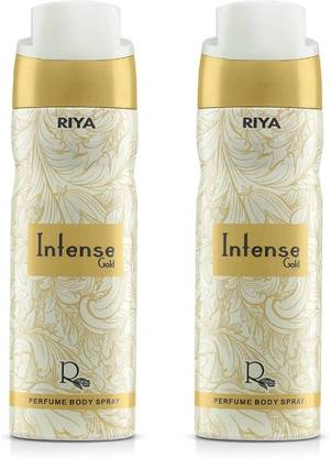 RIYA Intense Gold Body Spray Deodorant For Unisex Pack Of 2 200 Ml Each Deodorant Spray  -  For Men & Women